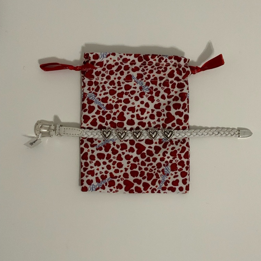Brighton Roped Heart Braid Bandit Bracelet- White
